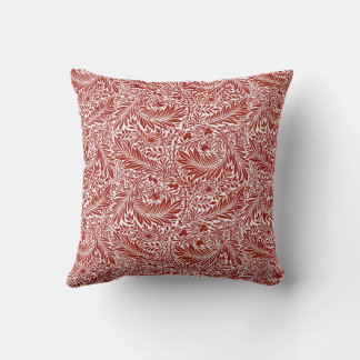 William Morris Cherry Red Larkspur Pattern Kussen