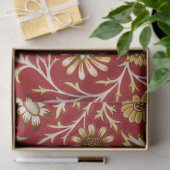 William Morris Cherwell Floral Pattern Red Tissuepapier (Geschenk)