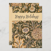 William Morris Cherwell Wallpaper Pattern Feestdagenkaart (Voorkant / Achterkant)