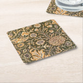 William Morris Cherwell Wallpaper Pattern Vierkante Kartonnen Onderzetter (Schuin)