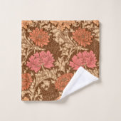 William Morris Chrysanthèmes, Brown et rouille (Gant de toilette)