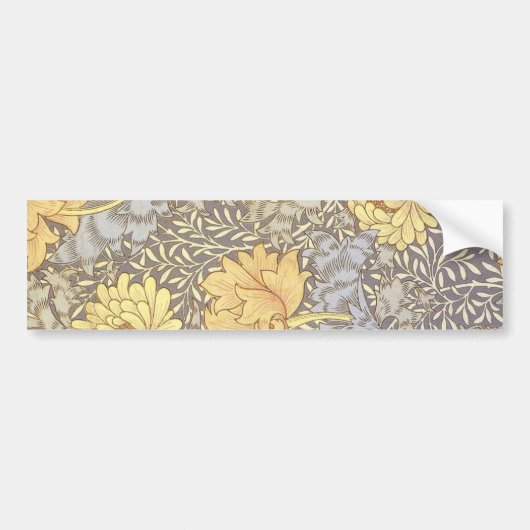 William Morris Chrysanthemum Bloem Bumpersticker (Voorkant)