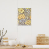 William Morris Chrysanthemum Bloem Poster (Keuken)