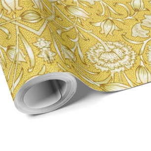 William Morris Chrysanthemum Bloemen Patroon Folia Cadeaupapier