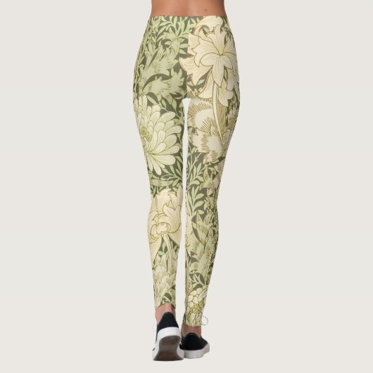 William Morris Chrysanthemum Femmes Leggings (Dos)