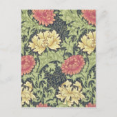 William Morris Chrysanthemum Floral Art Briefkaart (Voorkant)