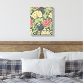William Morris Chrysanthemum Floral Art Canvas Afdruk (Insitu (Slaapkamer))