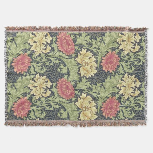 William Morris Chrysanthemum  Floral Art Deken (Voorkant)
