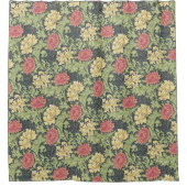 William Morris Chrysanthemum Floral Art Douchegordijn (Voorkant)