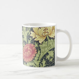 William Morris Chrysanthemum  Floral Art Koffiemok