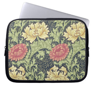 William Morris Chrysanthemum  Floral Art Laptop Sleeve