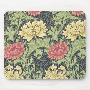 William Morris Chrysanthemum Floral Art Muismat