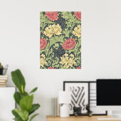 William Morris Chrysanthemum  Floral Art Poster (Thuiskantoor)