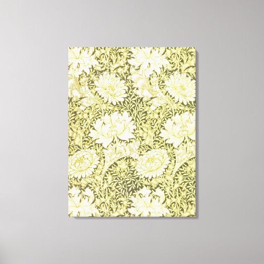 William Morris Chrysanthemum Floral Pattern Canvas Afdruk (Voorkant)