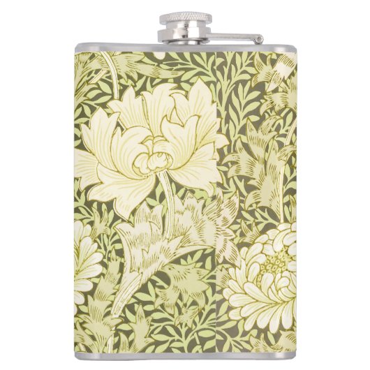 William Morris Chrysanthemum Floral Pattern Heupfles (Achterkant)