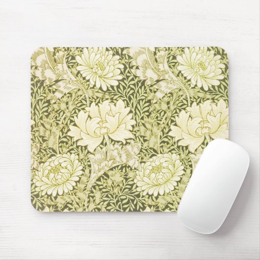 William Morris Chrysanthemum Floral Pattern Muismat (Met muis)