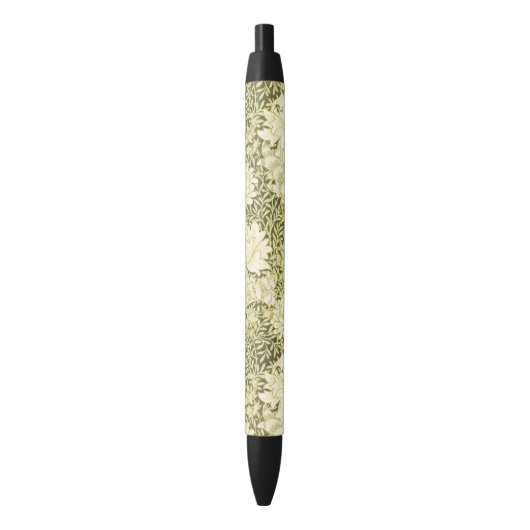 William Morris Chrysanthemum Floral Pattern Zwarte Inkt Pen (Voorkant Verticaal)
