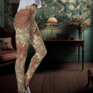 William Morris Chrysanthemum Leggings Motifs