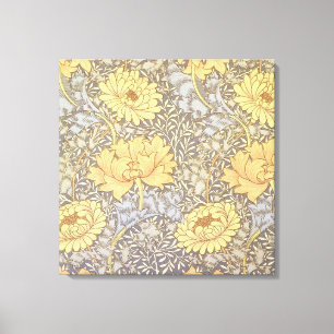 William Morris Chrysanthemum Moeder Bloemen Canvas Afdruk