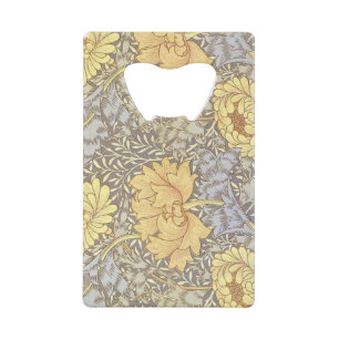 William Morris Chrysanthemum Moeder Bloemen Kredietkaart Flessenopener