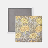 William Morris Chrysanthemum Mooie Bloem Magneet (Voorkant / Achterkant)