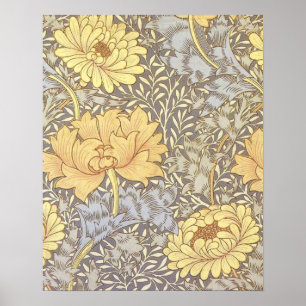 William Morris Chrysanthemum Mooie Bloem Poster