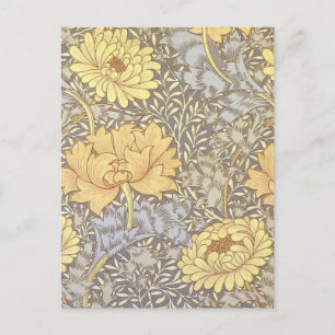 William Morris Chrysanthemum Mum Flowers Briefkaart