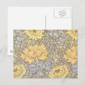 William Morris Chrysanthemum Mum Flowers Briefkaart (Voorkant / Achterkant)