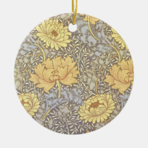 William Morris Chrysanthemum Mum Flowers Keramisch Ornament