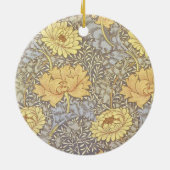 William Morris Chrysanthemum Mum Flowers Keramisch Ornament (Achterkant)