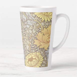 William Morris Chrysanthemum Mum Flowers Latte Mok