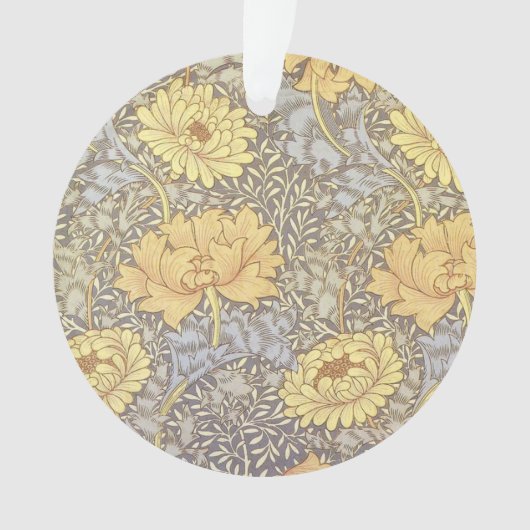 William Morris Chrysanthemum Mum Flowers Ornament (voorkant)