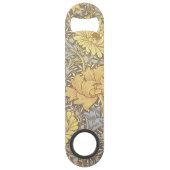 William Morris Chrysanthemum Mum Flowers Speed Flessenopener (Achterkant)