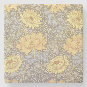 William Morris Chrysanthemum Mum Flowers Stenen Onderzetter