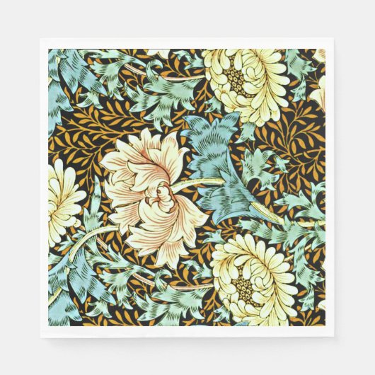 William Morris - Chrysanthemum Pastels Servetten (Voorkant)