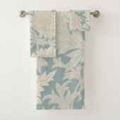 William Morris Chrysanthemum Pattern Bad Handdoek (Insitu)