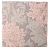 William Morris Chrysanthemum Pattern Ceramic Tile Tegeltje (Voorkant)