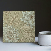 William Morris Chrysanthemum Pattern Ceramic Tile Tegeltje
