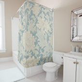 William Morris Chrysanthemum Pattern Douchegordijn (In situ)