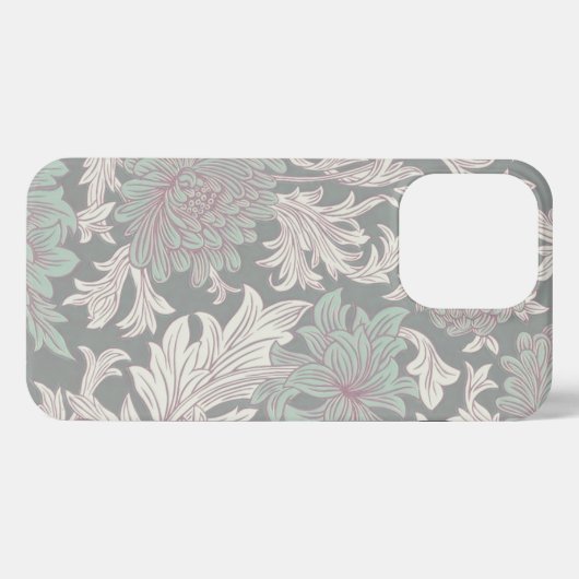 William Morris Chrysanthemum Pattern iPhone Case iPhone Hoesje (Achterkant horizontaal)