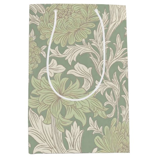 William Morris Chrysanthemum Pattern Medium Gift B Medium Cadeauzakje (Voorkant)