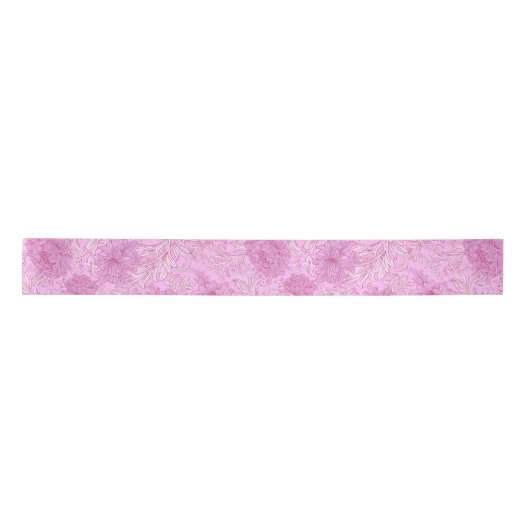 William Morris Chrysanthemum Pattern Satin Ribbon Lint (Voorkant)