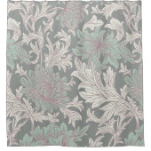 William Morris Chrysanthemum Pattern Shower Curtai Douchegordijn (Voorkant)