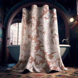 William Morris Chrysanthemum Pattern Shower Curtai Douchegordijn
