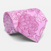 William Morris Chrysanthemum Pattern Stropdas (Opgerold)