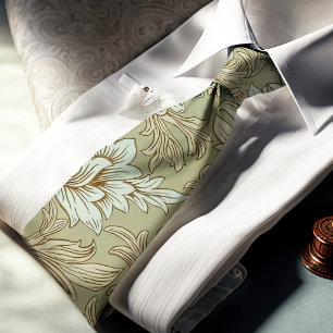 William Morris Chrysanthemum Pattern Stropdas