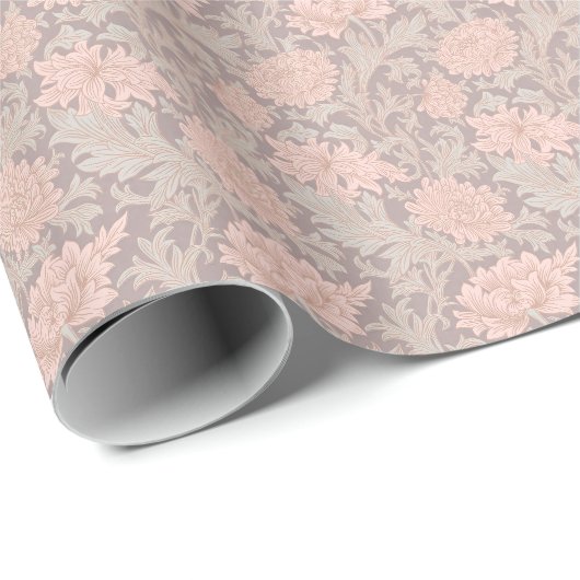 William Morris Chrysanthemum Pattern Wrapping Pape Cadeaupapier (Rol Hoek)