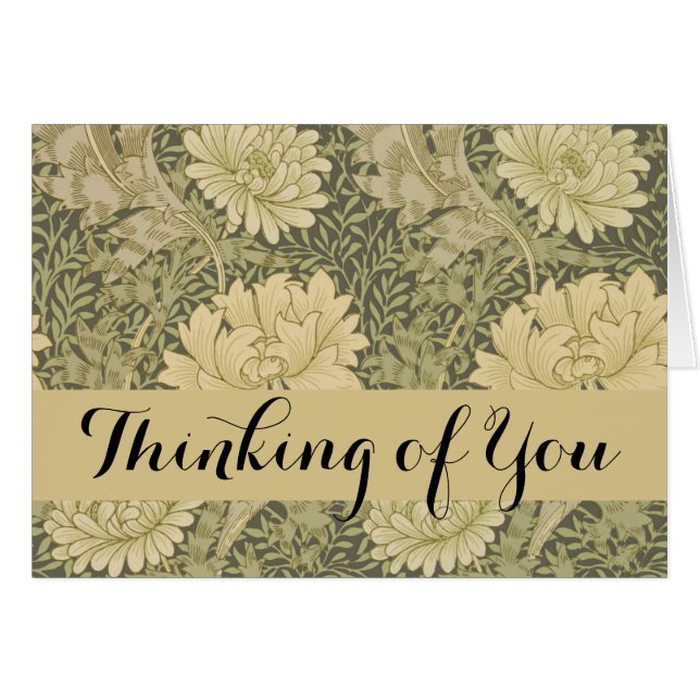 William Morris Chrysanthemum Sage Flower (Voorkant Horizontaal)