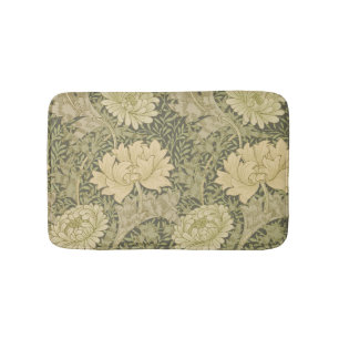 William Morris Chrysanthemum Sage Flower Badmat