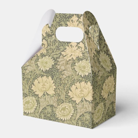 William Morris Chrysanthemum Sage Flower Bedankdoosjes (Achterkant)